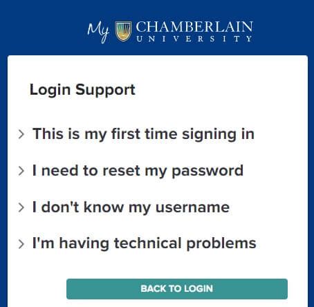 my chamberlain log in.
